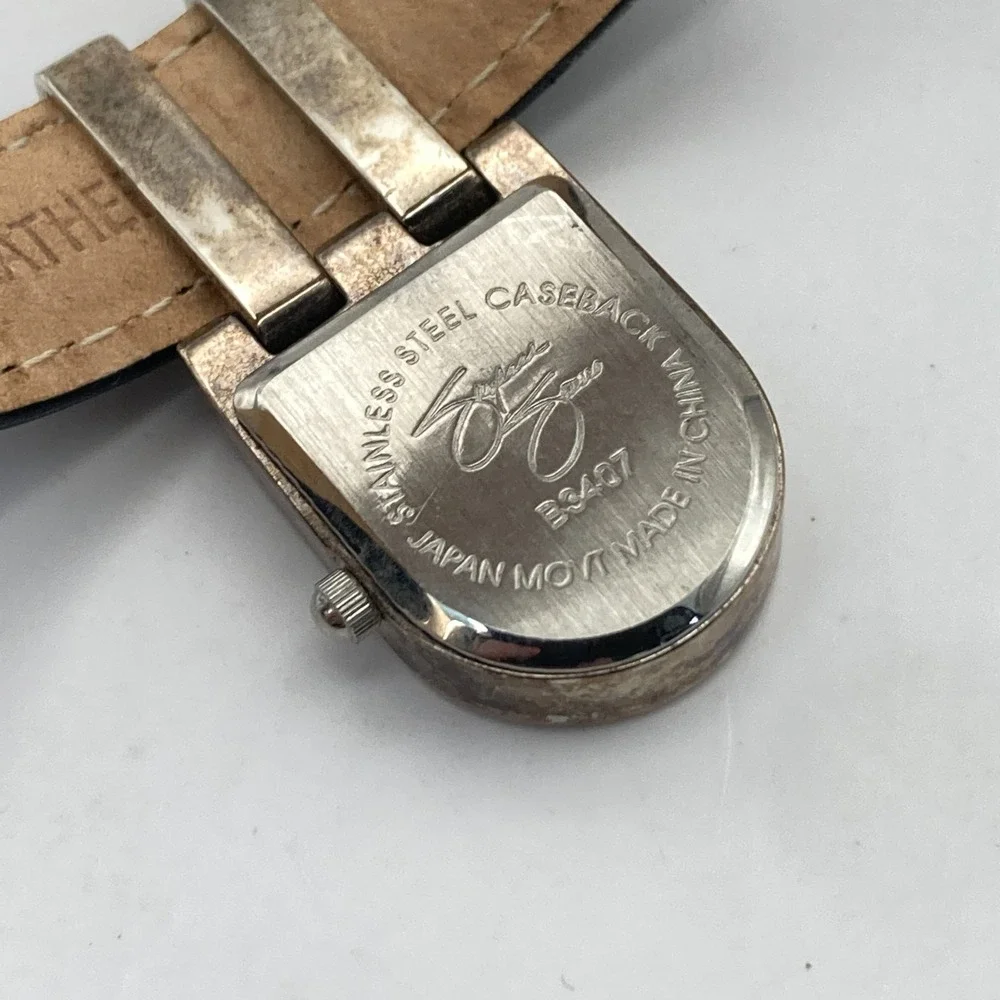 Vintage Suzanne Somers Women's Watch Silver Tone Patina Horseshoe New Battery 8